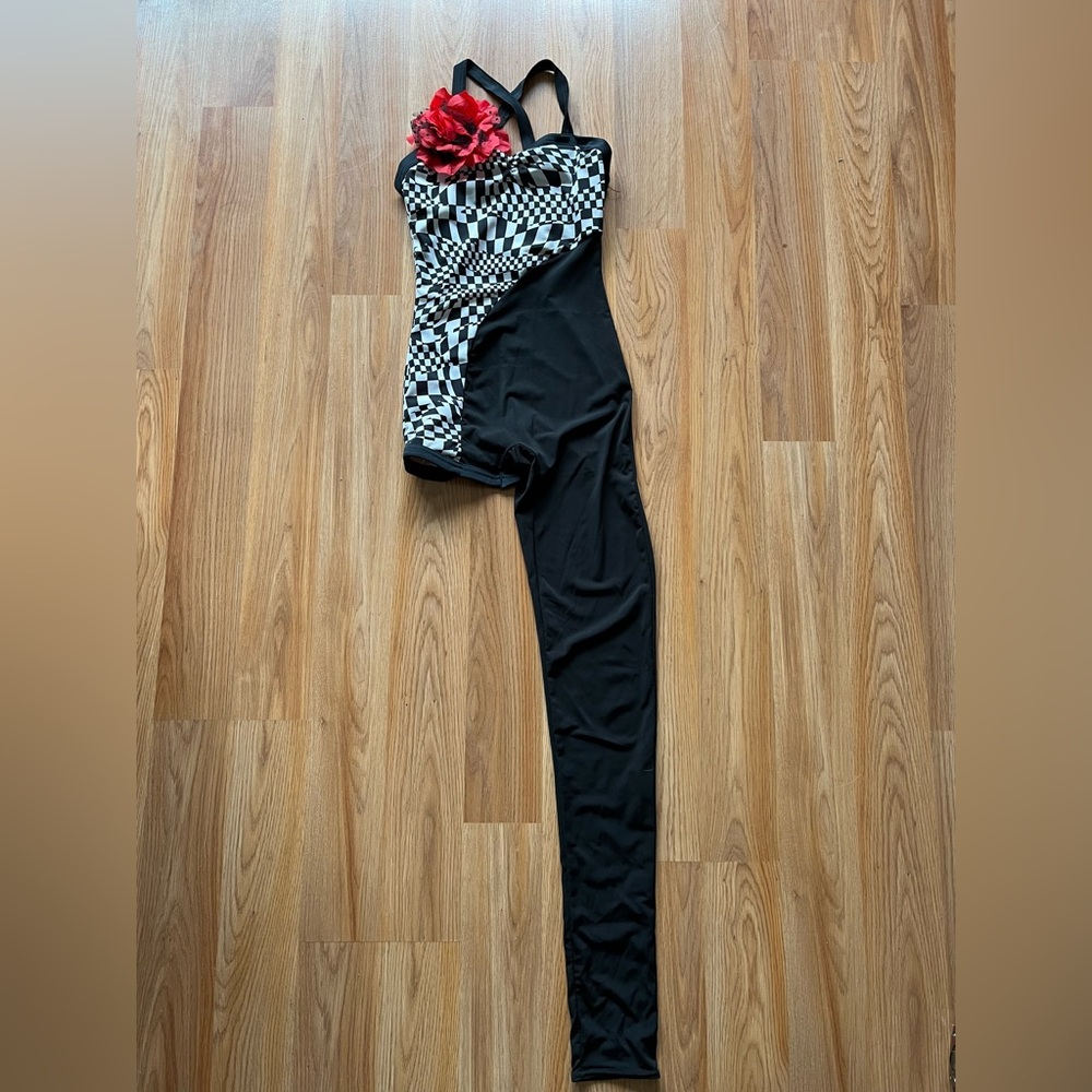 Weissman Asymetrical Unitard Costume Sz Child Large